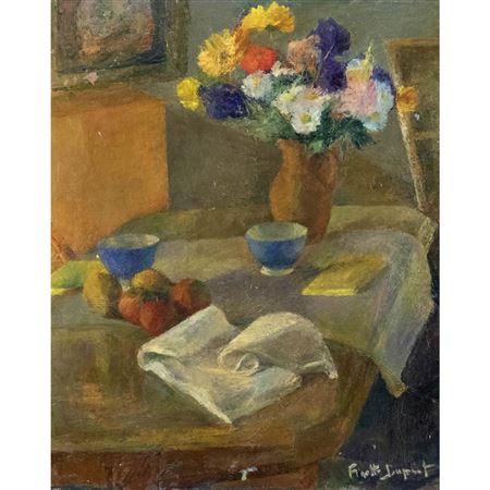 "Natura morta con brocca di fiori" by Finette Dupont - Auction record, sale price, and art valuation. Compare with similar artists and explore comparable artworks.