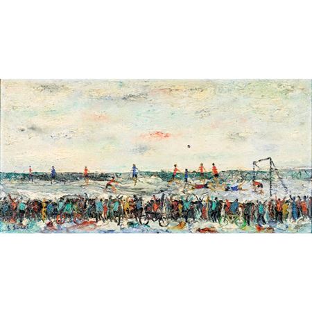 "Partita di pallone sulla spiaggia", 1970