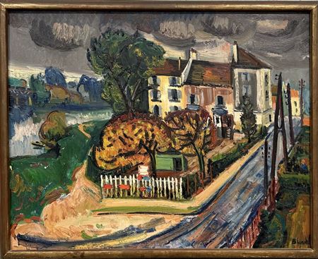 House by the river by Andre Blondel - Auction record, sale price, and art valuation. Compare with similar artists and explore comparable artworks.