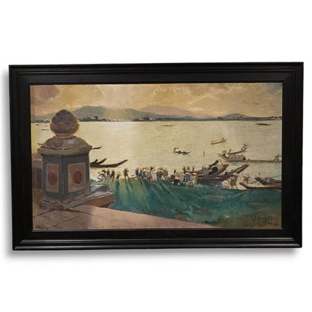 Les bords de la rivière des Parfums Hué by Jean Bouchaud - Auction record, sale price, and art valuation. Compare with similar artists and explore comparable artworks.