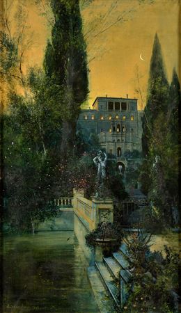 View of the Villa d'Este by Edgar Meyer - Auction record, sale price, and art valuation. Compare with similar artists and explore comparable artworks.