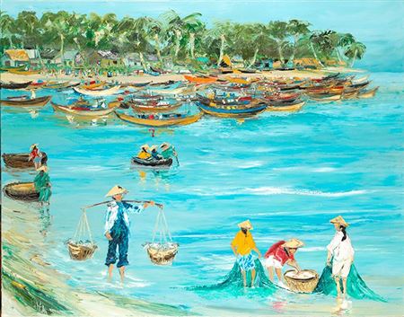 Sample artwork by Christian Sanseau (Born 1952), known for painting - View similar artists and auction records
