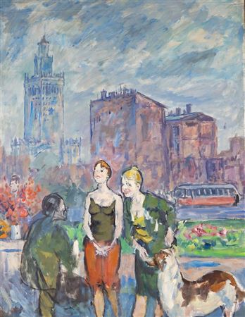 SUMMER IN FRONT OF THE PALACE OF CULTURE, 1974
