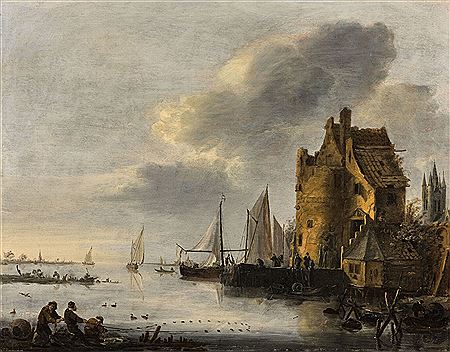 Fishermen hauling their nets in an estuary by Pieter Croos - Auction record, sale price, and art valuation. Compare with similar artists and explore comparable artworks.