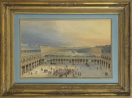 View of the new gallery of the Palais Royal by Jean Jacques Champin - Auction record, sale price, and art valuation. Compare with similar artists and explore comparable artworks.