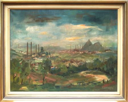 Saarländische Grubenlandschaft (Halde Herrmann und Dorothea bei Hostenbach) by Fritz Zolnhofer - Auction record, sale price, and art valuation. Compare with similar artists and explore comparable artworks.