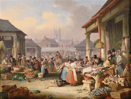FIGURES IN A MARKET (TRADITIONALLY IDENTIFIED AS BOROUGH MARKET)