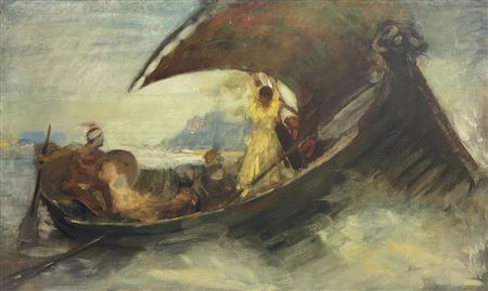 Sample artwork by Alfred Edward Borthwick (1871 - 1955), known for painting - View similar artists and auction records