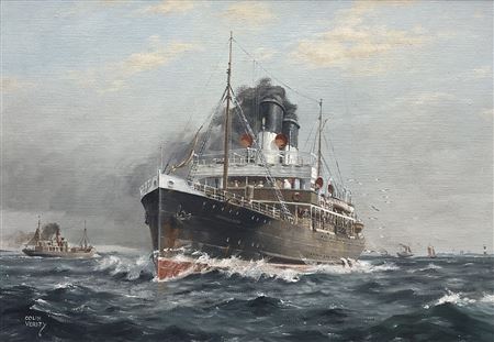 Sample artwork by Colin Verity (1934 - 2011), known for maritime scene painting - View similar artists and auction records