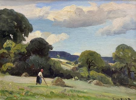 Haymaking by Arthur H Rigg - Auction record, sale price, and art valuation. Compare with similar artists and explore comparable artworks.
