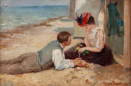 "On the beach" by Maurycy Trebacz - Auction record, sale price, and art valuation. Compare with similar artists and explore comparable artworks.