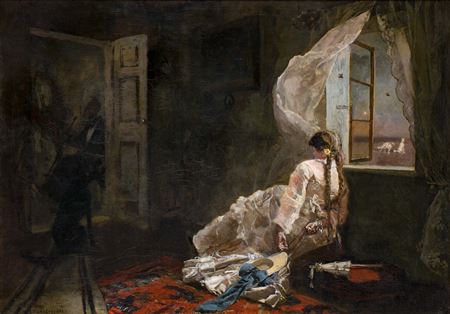 "Wieczór letni", 1875 by Josef Chelmonski - Auction record, sale price, and art valuation. Compare with similar artists and explore comparable artworks.