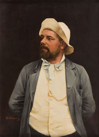 Portrait of a painter by Hyacinthe Alchimowicz - Auction record, sale price, and art valuation. Compare with similar artists and explore comparable artworks.