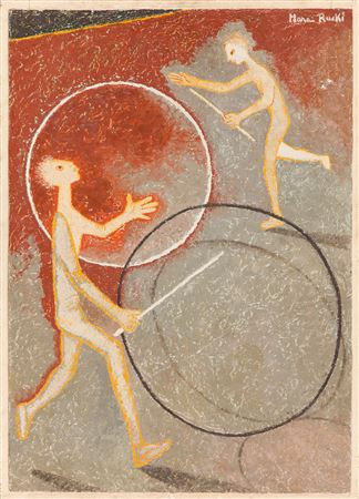 Hoop players (Joueurs de cerceaux)