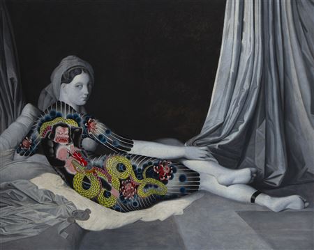 "Odaliska en grisaille" from cycle: "Under skin", 2023 by Tomasz Poznysz - Auction record, sale price, and art valuation. Compare with similar artists and explore comparable artworks.