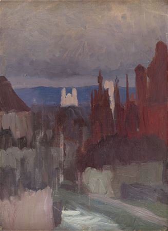 "Vilnius churches" ("Tops of the Vilnius churches"), 1899