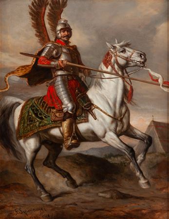 Hussar on a gray horse, 1881
