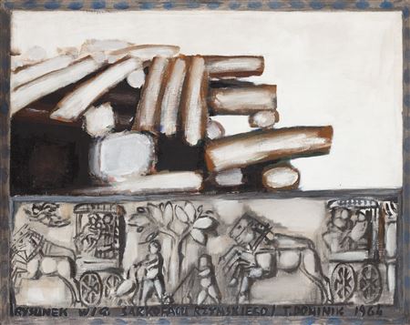 "Two Worlds", 1964 by Tadeusz Dominik - Auction record, sale price, and art valuation. Compare with similar artists and explore comparable artworks.