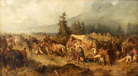 Return from the Vienna Expedition, 1865 by Josef Brandt - Auction record, sale price, and art valuation. Compare with similar artists and explore comparable artworks.