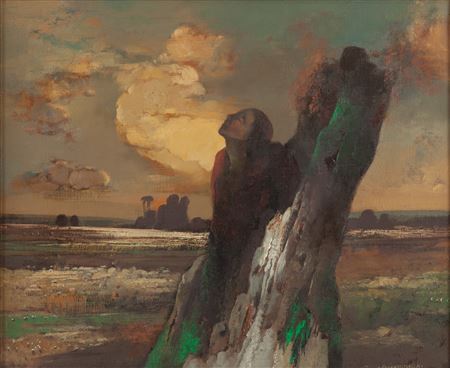 Sample artwork by Janusz Lewandowski (1938 - 2022), known for realistic paintings with symbolic content - View similar artists and auction records