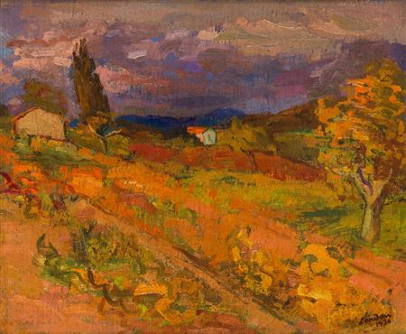 Provencal landscape, 1936 by Zygmunt Landau - Auction record, sale price, and art valuation. Compare with similar artists and explore comparable artworks.