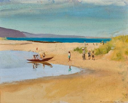 ARCHIE COLQUHOUN AT THE BEACH, LORNE