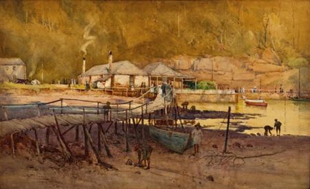 Sample artwork by Albert Henry Fullwood (1863 - 1930), known for war artist, landscape painting, lithography, design, newspaper art - View similar artists and auction records