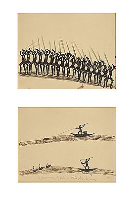 Sample artwork by Tommy McRae (c.1836 - 1901), known for aboriginal art - View similar artists and auction records