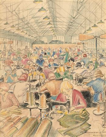 SEWING UNIFORMS: WAR AND MUNITIONS FACTORIES, MELBOURNE, 1940