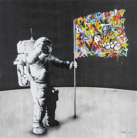 Sample artwork by Martin Whatson (Born 1984), known for urban art painting - View similar artists and auction records
