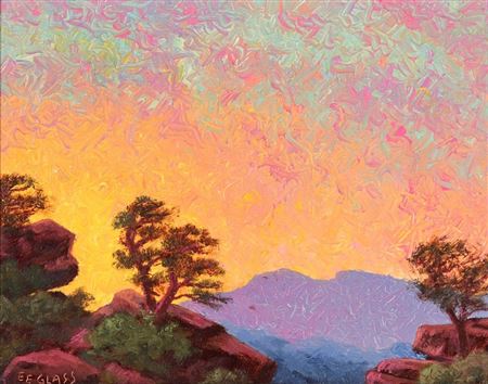 Untitled Mountain Landscape Sunset