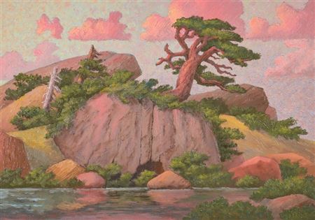 Untitled Mountain Vista by Emerson Everett Glass - Auction record, sale price, and art valuation. Compare with similar artists and explore comparable artworks.