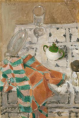 Checkered Blanket and Still Life by Wilhelm Schnarrenberger - Auction record, sale price, and art valuation. Compare with similar artists and explore comparable artworks.
