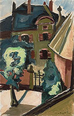 View from the window (Städelschule) by Karl Tratt - Auction record, sale price, and art valuation. Compare with similar artists and explore comparable artworks.