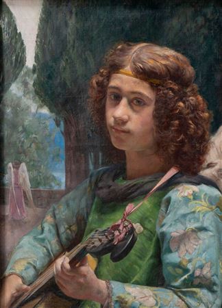 Symbolist portrait by Julien Renevier - Auction record, sale price, and art valuation. Compare with similar artists and explore comparable artworks.