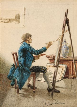 Portrait of an Artist at his Easel
