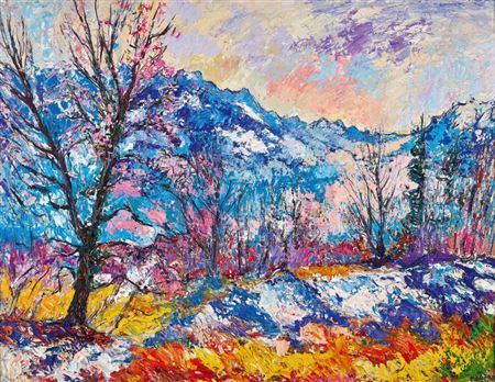 Late autumn landscape above Lake Brienz by Martin Peter Fluck - Auction record, sale price, and art valuation. Compare with similar artists and explore comparable artworks.