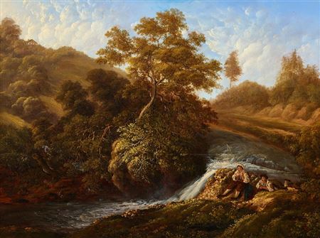 Two anglers at the brook by Hans Konrad Usteri - Auction record, sale price, and art valuation. Compare with similar artists and explore comparable artworks.