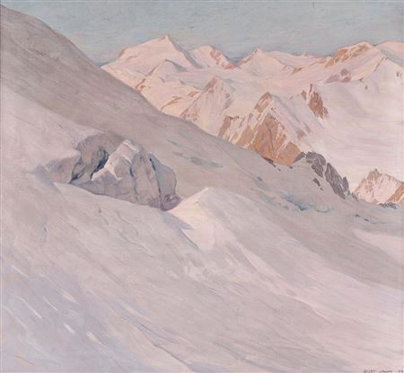 In the High Mountains by Gustav Jahn - Auction record, sale price, and art valuation. Compare with similar artists and explore comparable artworks.