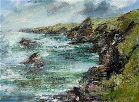 Cliffs Near Trebarwith by Joanna Commings - Auction record, sale price, and art valuation. Compare with similar artists and explore comparable artworks.