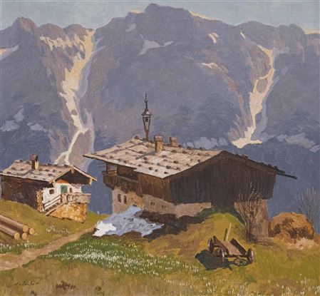 Berghof am Wilden Kaiser by Josef Meng - Auction record, sale price, and art valuation. Compare with similar artists and explore comparable artworks.