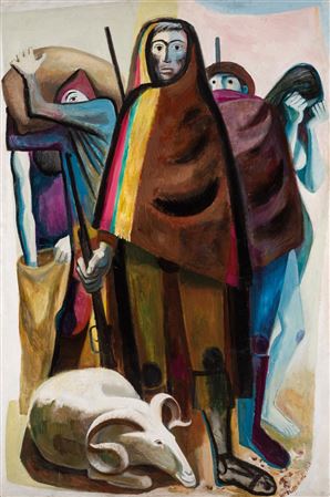 Sample artwork by Hipolito Hidalgo Caviedes (1902 - 1994), known for painting - View similar artists and auction records