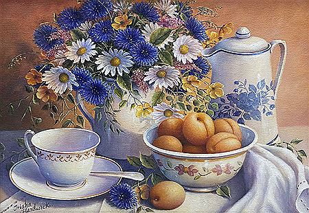 'Cornflowers and Apricots'