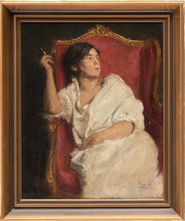 Portrait Of A Woman With A Cigarette