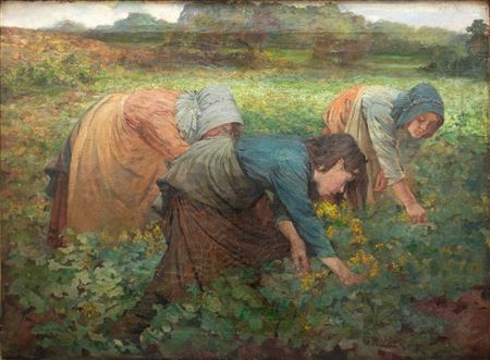 Sample artwork by George Robert Rushton (1869 - 1947), known for painting - View similar artists and auction records