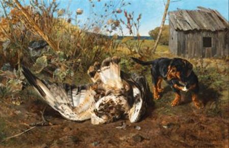 Dackel und ein Mäusebussard by Hermine Biedermann-Arendts - Auction record, sale price, and art valuation. Compare with similar artists and explore comparable artworks.