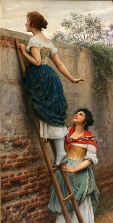 Sample artwork by Julius von Blaas (1845 - 1923), known for landscape, horse, hunting and portrait painting, teaching - View similar artists and auction records