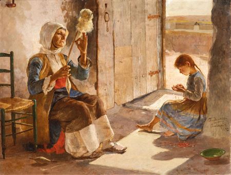 The Spinner by Polychronis Lembessis - Auction record, sale price, and art valuation. Compare with similar artists and explore comparable artworks.