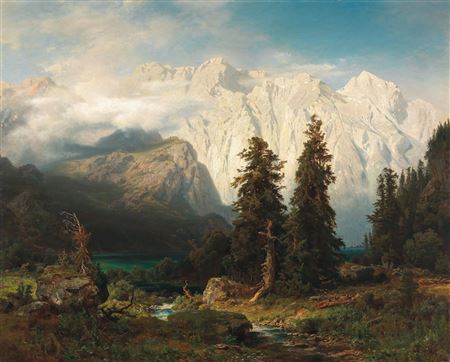 A View of the Watzmann Mountain and Lake Königssee