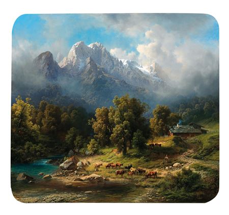 Sample artwork by Carl Millner (1825 - 1895), known for dramatic landscape painting, atmospheric light, mountains - View similar artists and auction records
